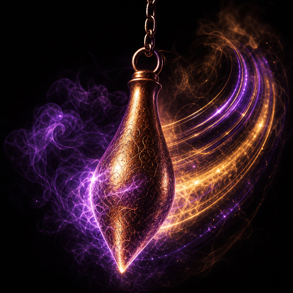 Mystical golden pendulum